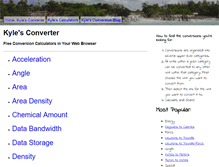 Tablet Screenshot of kylesconverter.com